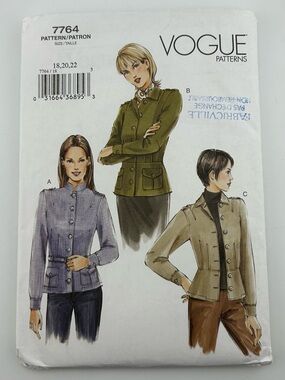 🪡 VOGUE Jacket Sewing Pattern 7764